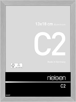 nielsen aluminium picture frame C2, 13x18 cm, soft frosted silver