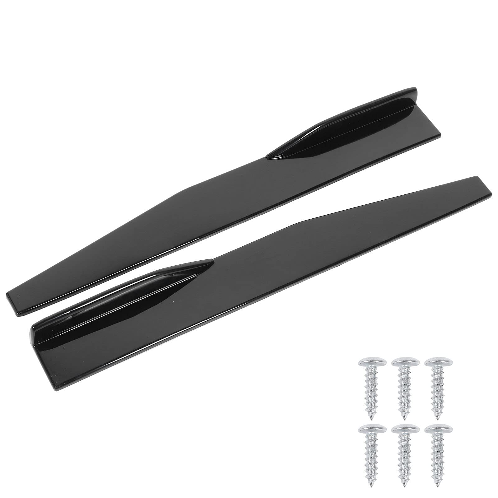 2pcs Universal Car Side Faldón Extensiones Faldas laterales Rocker Extension Panel Splitter Lip Wing Difusor 74.5cm Negro brillante