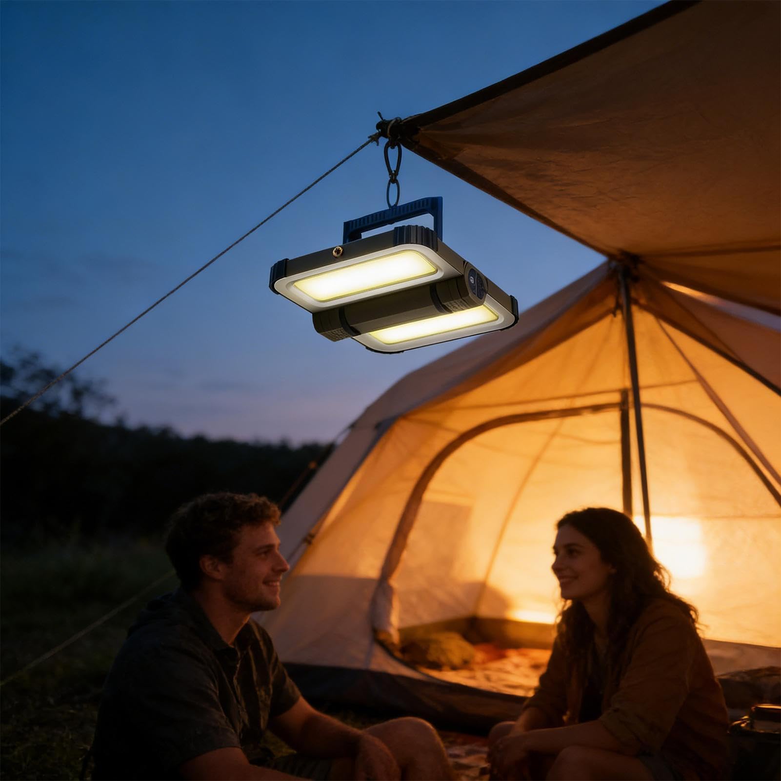Lanterna Solare Per Campeggio LED Luminosa Magnetica Pieghevole | Da Campeggio Esterno Ad Energia Solare Per Escursionismo Trekking Tenda Emergenza Sopravvivenza Pesca Notturna Camminata