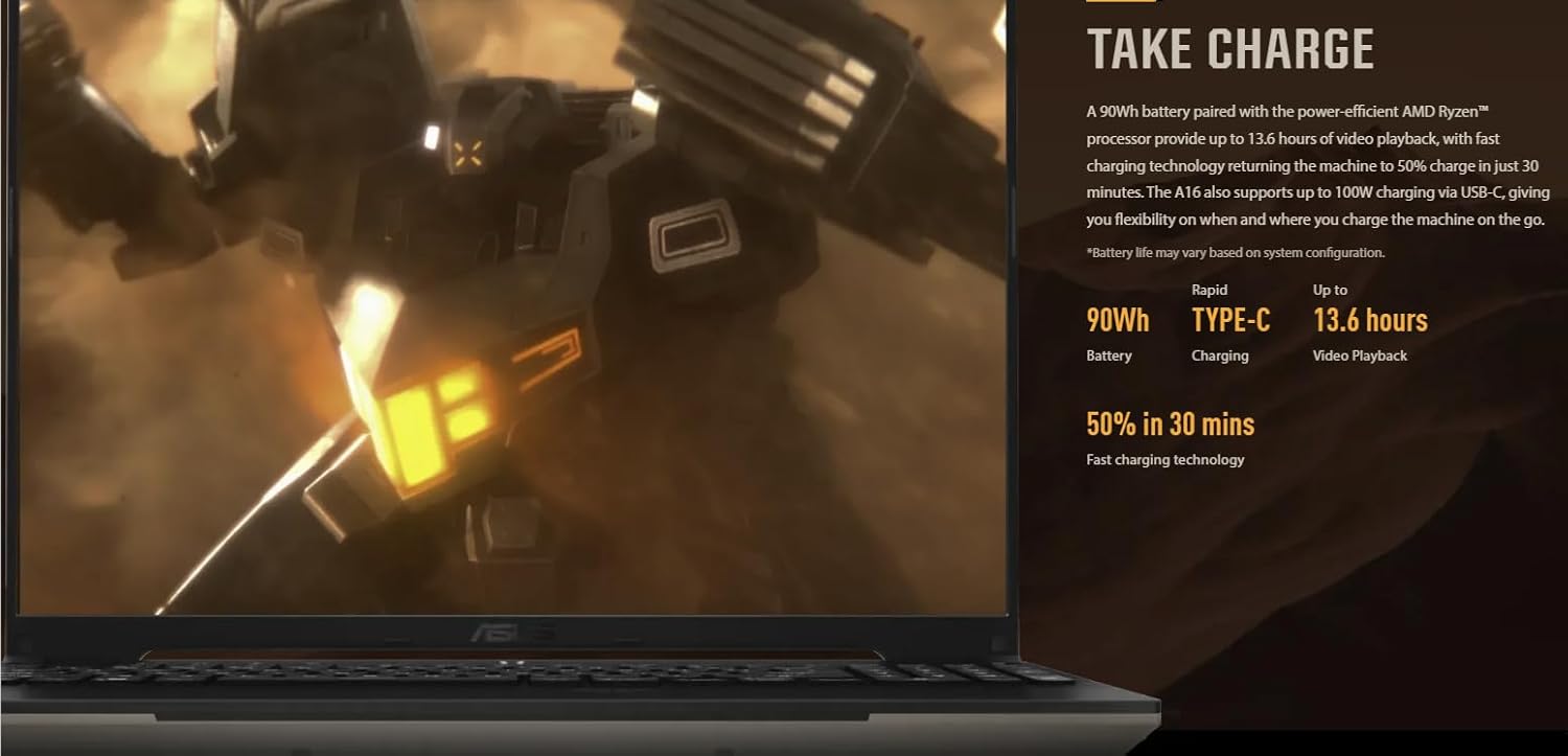 ASUS TUF Gaming A16 Advantage Edition FA617NSR-RL077W, AMD Ryz... - view 2