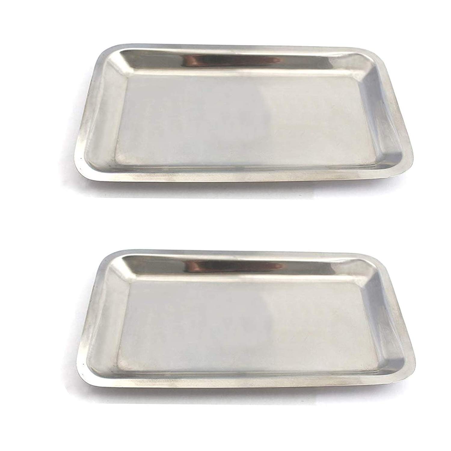 PRECISE CANADA: 2 PCS Dental Trays Stainless Steel Trays LAB Instrument Length 8.46IN X Width 4.13IN