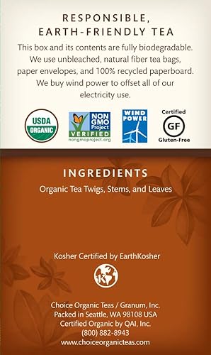 Vista 21 de Elija té orgánico, bolsas de té de 16 unidades (paquete de 6)