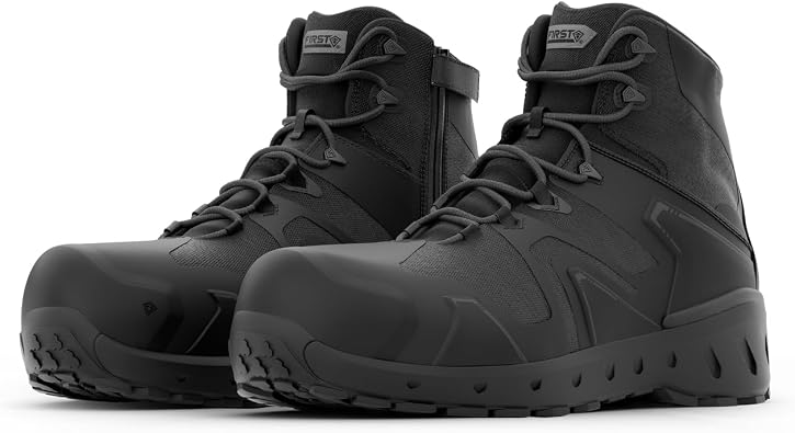 First Tactical Men's 5 AERO-TAC Safety Toe Side-Zip Mid