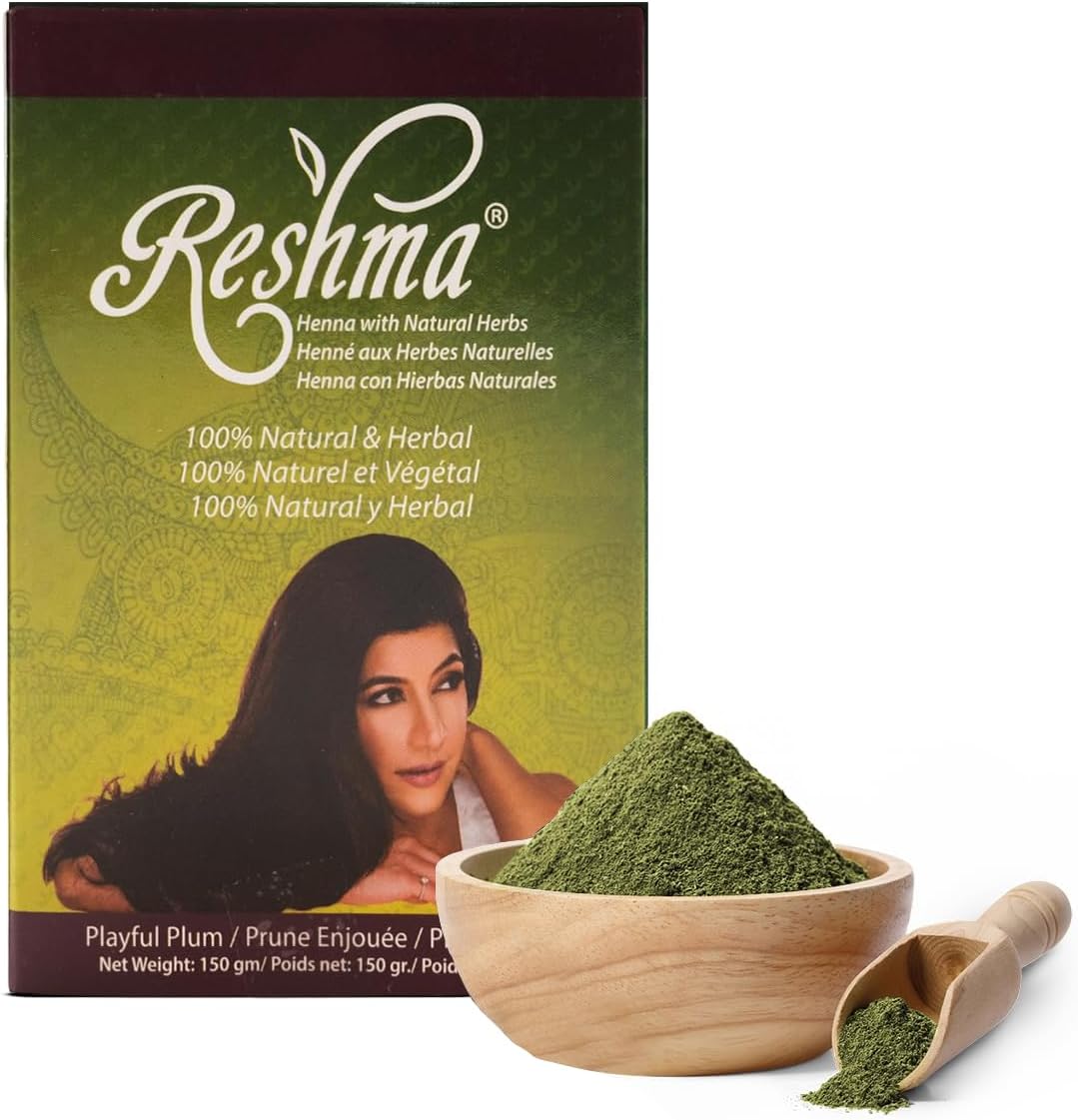 Reshma Beauty Burgundy 100% Pure Henna Hair Color 150 Grams Natural Hair Color for Gray Coverage Henna, Indigo & Herbal Extracts - Chemical Free Plant Based Hair Dye - Conditions & Strengthens