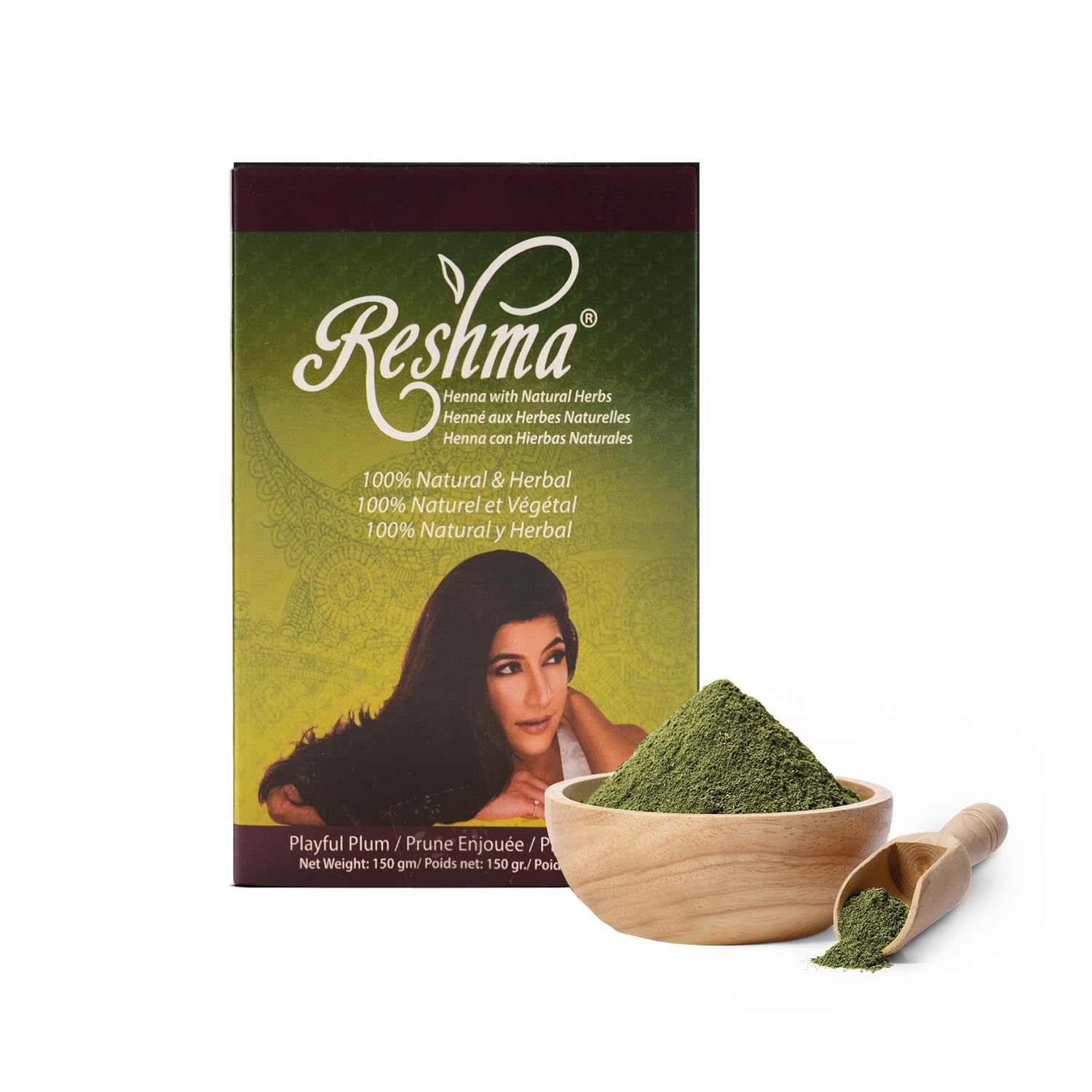 Reshma Beauty Tinte de Henna Ayurvédico Ciruela/Burdeos 5.29 oz