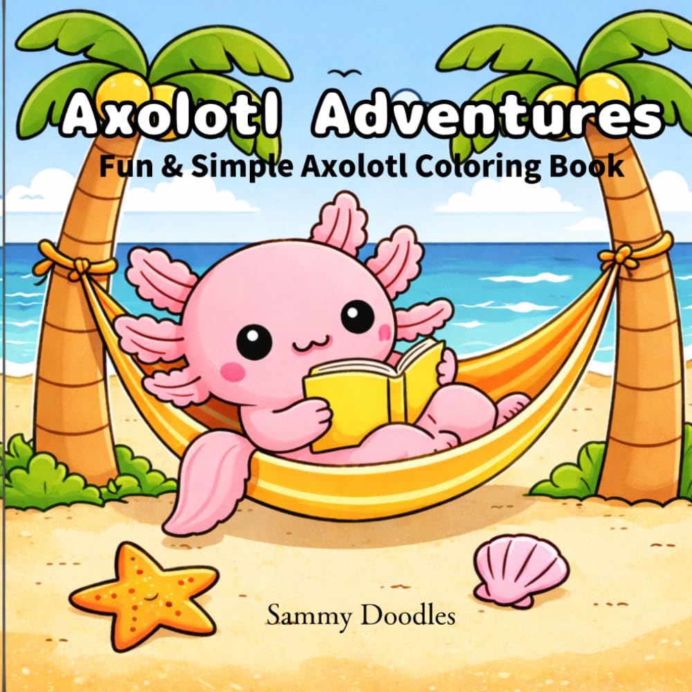 Axolotl Adventures: Fun & Simple Axolotl Coloring Book