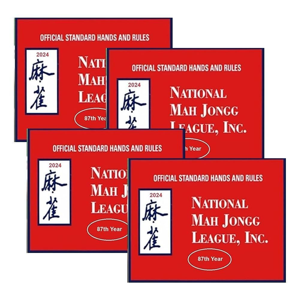 Mahjong Cards 2024, National Mahjong Cards, Mahjong Hands and Rules, Mahjong Card Official Standard Large Print,Mahjong Playing Rules Card Mahjong Scorecard Card 4 PCS