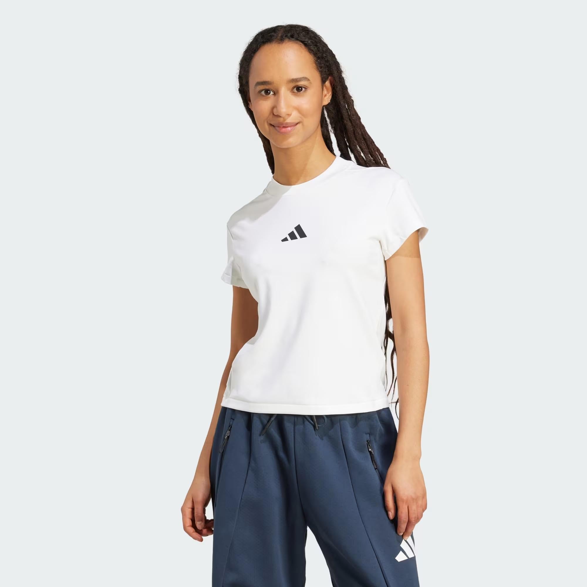 adidas W Z.N.E. Bb Tee Kadın Günlük Tişört JW7782 Siyah