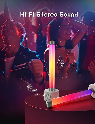 Miniatura 4 de LUNALE Barra de luz RGB, altavoz estrellado y de alta fidelidad Luz LED para juegos 16.8 millones de colores Barra de luces LED de sincronización de