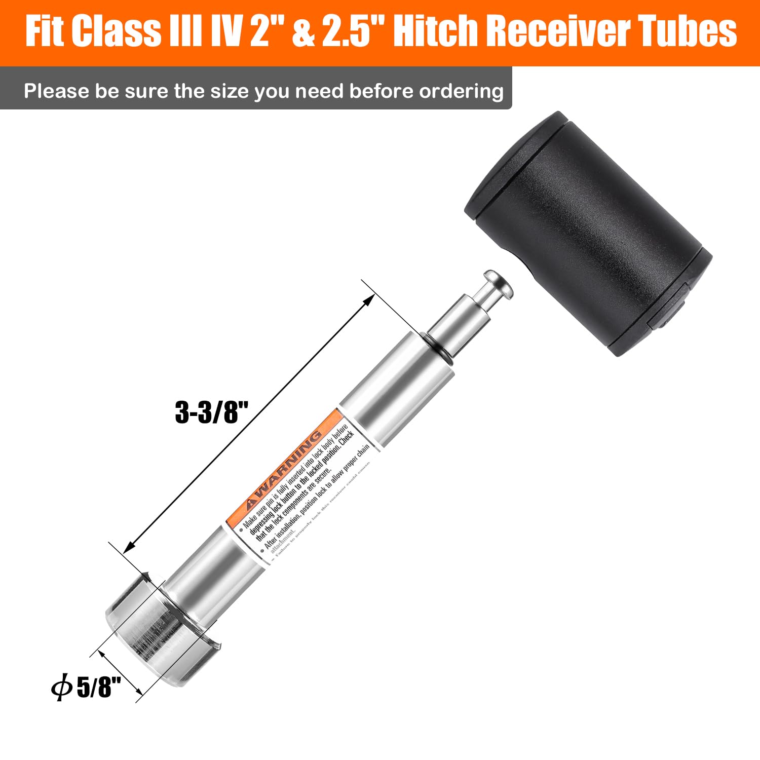 Aazon.co: CZC AUTO Hitch Lock Set, Dia 1/4 Inch Hitch Coupler Lock - View #5