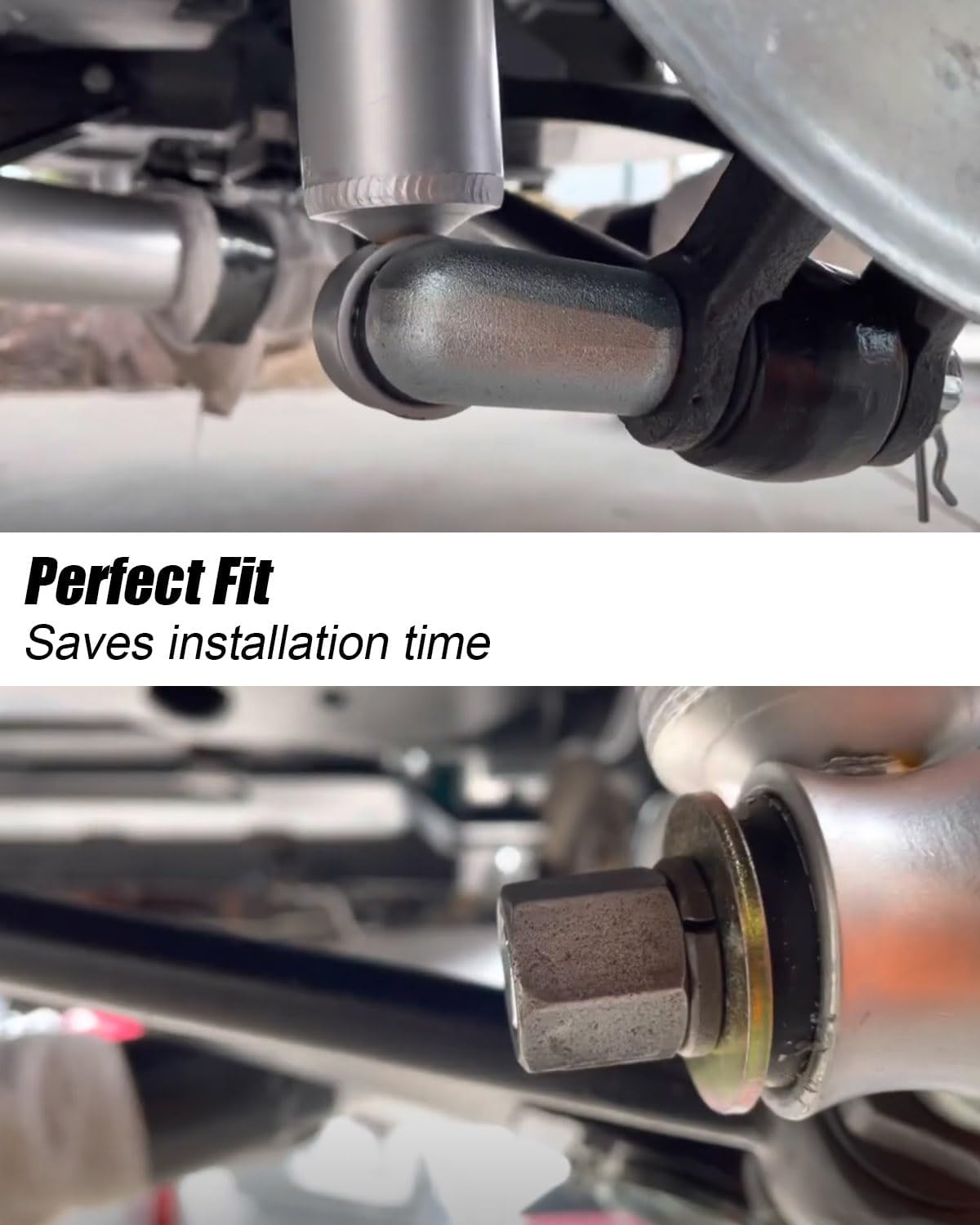 Rear Lower Shock Mounts with Nut Fit for Chevrolet Corvette C2 C3, Replace 25430 25429, 2Pcs