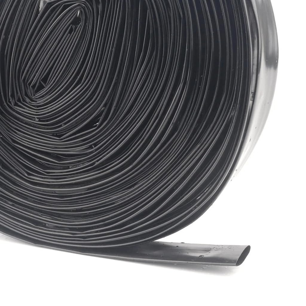 Wąż nawadniający z taśmą kroplową Płaska rura 16 mm PE do ogrodu rolniczego 300 | Rurka do mikronawadniania o grubości 0,2 mm, wiele rozmiarów, elastyczny wąż do podlewania szklarni(30m Kits)