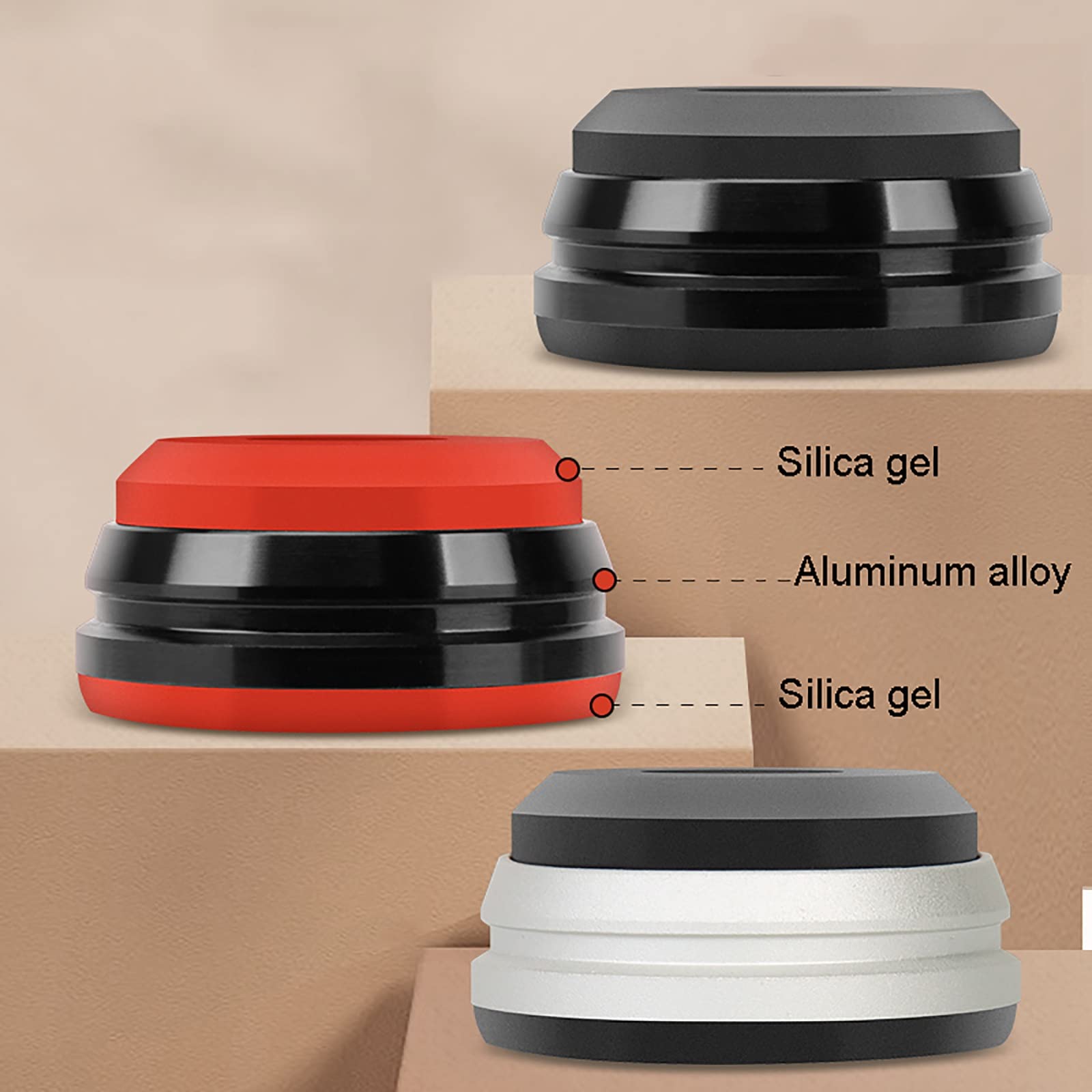 TEmkin Supporto per Altoparlante,Punte per Altoparlanti, 4 Piedini di Isolamento per Altoparlanti HiFi 41 × 20 mm, Piedini per Giradischi per Amplificatore/Altoparlante/Giradischi/Lettore HiFi