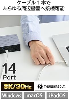 Amazon.co.jp: エレコム USB-Cハブ ドッキングステーション 14in1