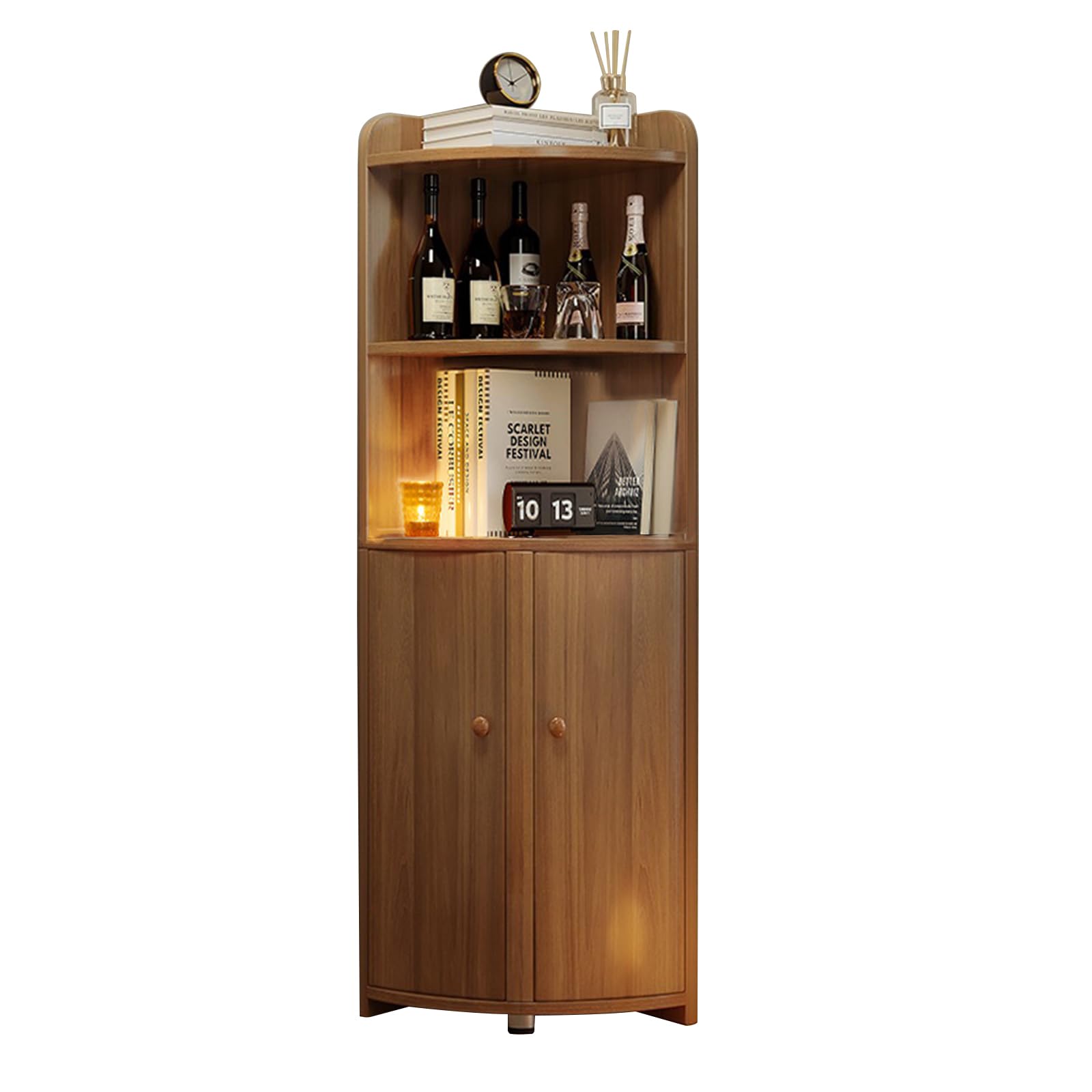 Corner Cabinet, Corner Shelf, Drinks Cabinet Home Bar, Display Cabinets, Corner Cabinets For Living Room, Bookcase, Storage Cabinet, for Living Room, Kitchen, Bar, And Showcase.(151×30×30CM)