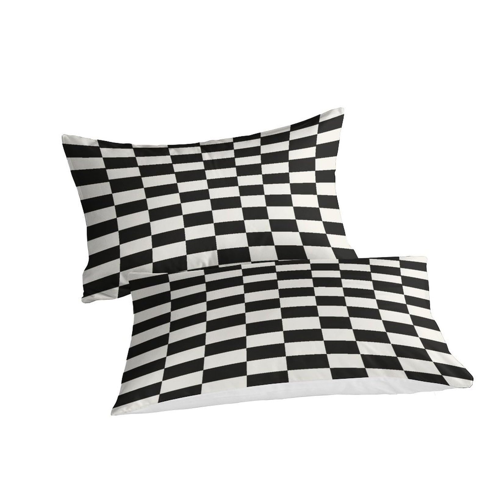 Stampa 3D Motivo a scacchiera Set Di Biancheria Da Letto Con 3 Pezzi Set Copripiumino Morbida Microfibra Per Ragazzi E Ragazze,coppie,camera Da Letto,decorazione Double（200x200cm）