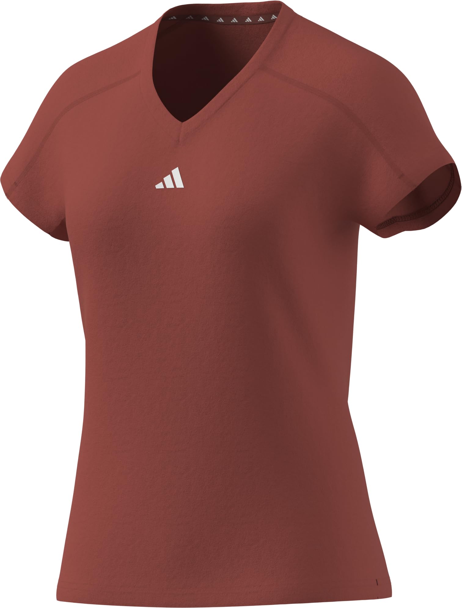 adidas Kobiety AEROREADY Train Essentials Minimal Branding V-Neck Tee, altered amber/white, S