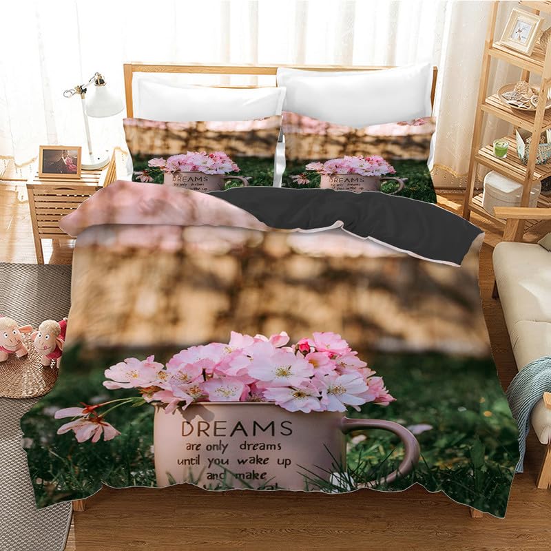 Housse de couette 240 x 260 microfibre anti-plis literie grand lit entretien facile sans repassage
