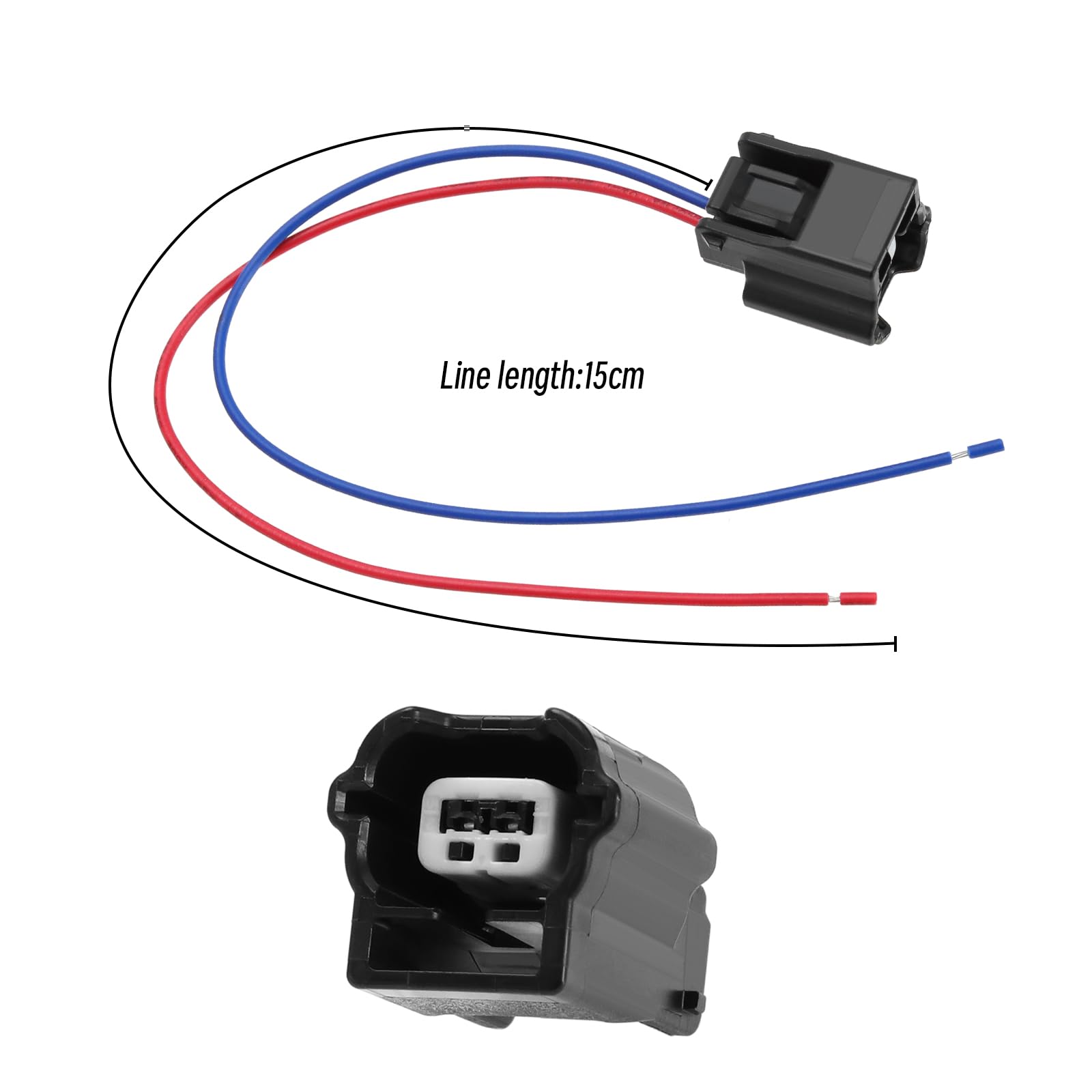 OTOTEC 2-pinowe złącze wiązki naprawczej alternatora, tworzywo ABS, kompatybilne z Bosch, PL17-WL2, przewód 15 cm, 2 szt