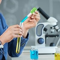 Vista 2 de Paquete de 20 pipetas de plástico goteros de silicona transparente de 0.2 onzas líquidas con punta de bombilla, goteros para ojos para moldes