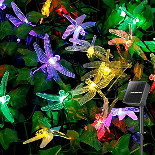NIWWIN Guirlande lumineuse solaire, 30 LED de 6,5 mètres, guirlande lumineuse multicolore à LED...