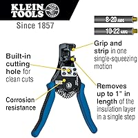 Vista 3 de Klein Tools 11063W Wire Cutter/Stripper, Heavy Duty Automatic Tool for 8-20 AWG Solid and 10-22 AWG Stranded Electrical Wire