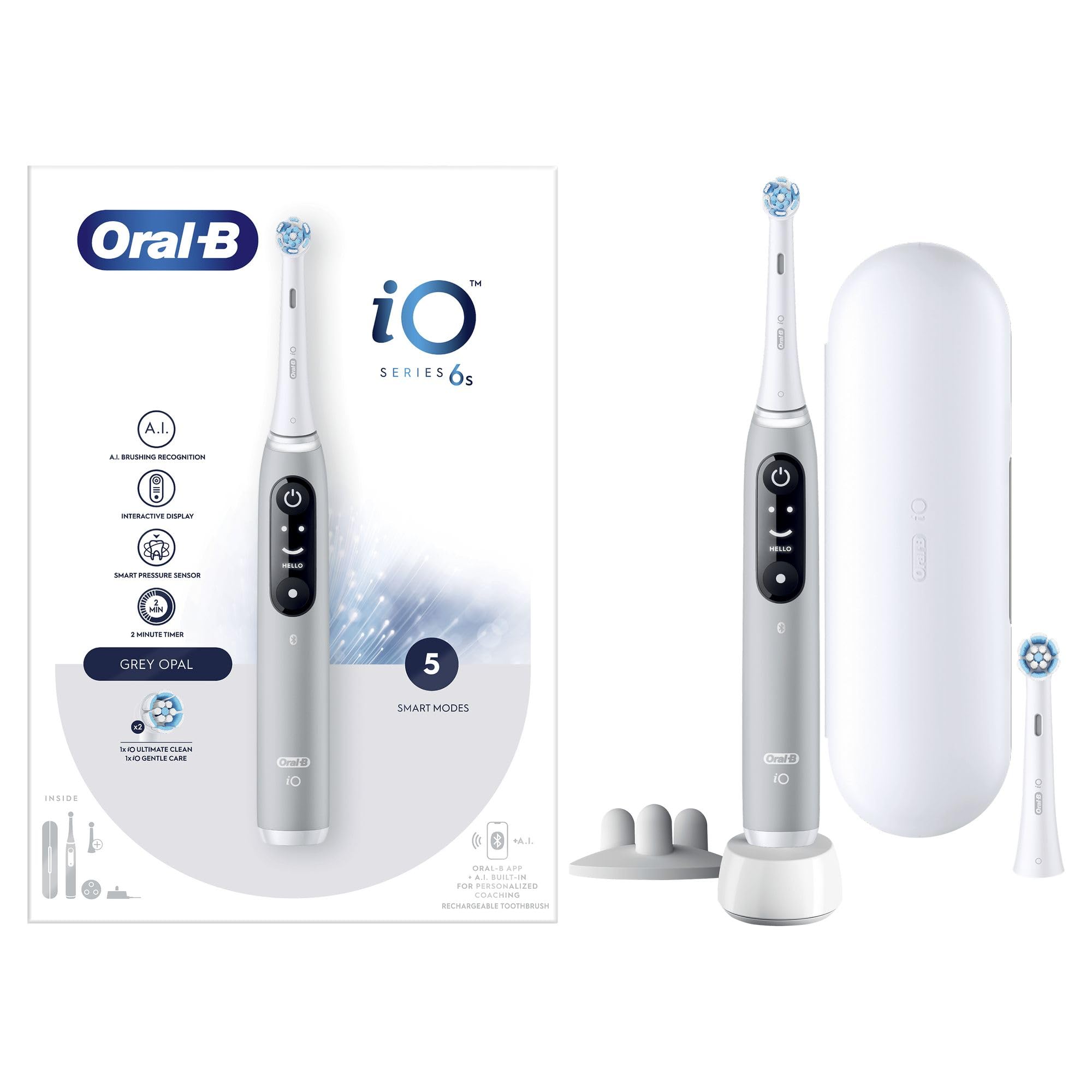 'Spazzolino da denti tecnmagnetica5modpuliar io6s grigio