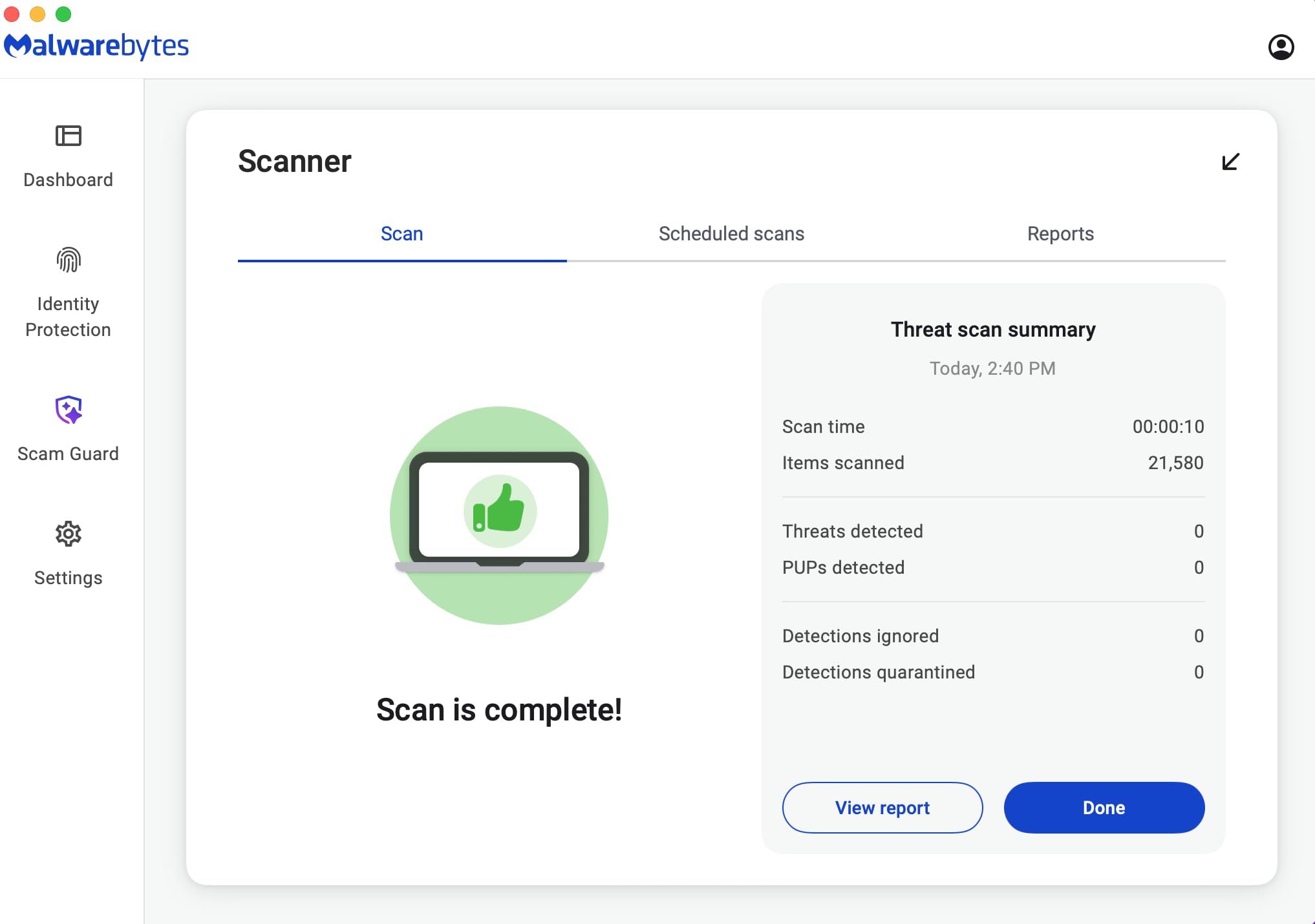 Malwarebytes Logiciel Premium | Exclusivité Amazon | 18 mois, 2 appareils (Windows, Mac OS, Android, Apple iOS, Chrome) [software_key_card]