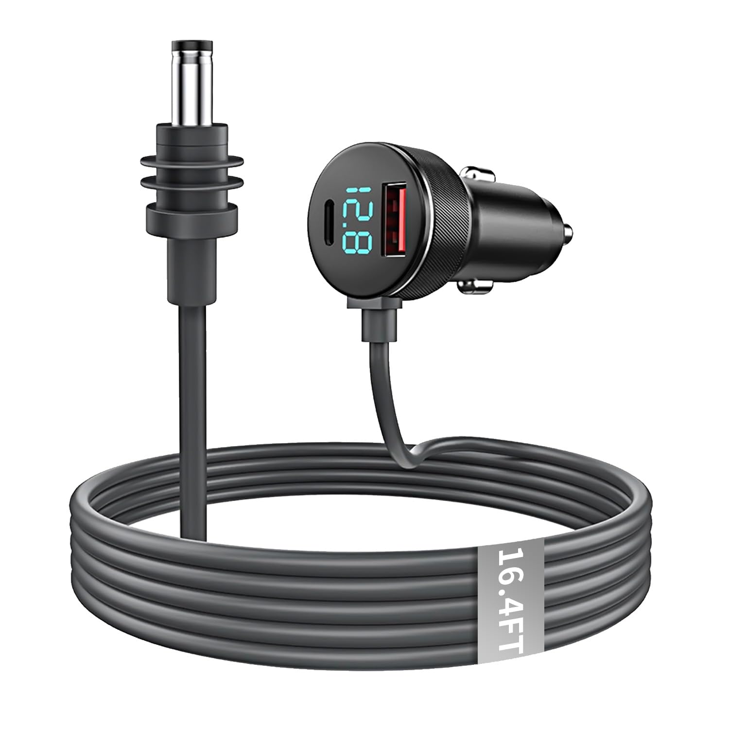 Starlink Mini Car Adapter, Digital Display, 3 in 1 Starlink Mini Car Charger DC Power Cable for Trucks and Cars (16.4FT-5M)-image-18