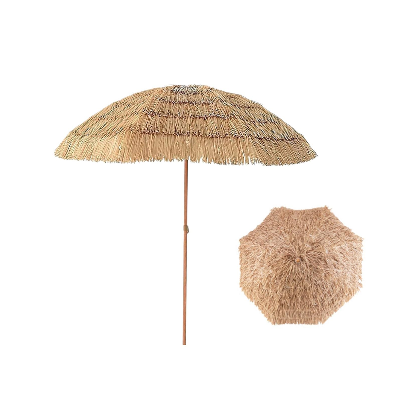 Materiał PP imitacja słomy parasol, parasol plażowy na dziedzińcu pokryty strzechą, balkon na zewnątrz basen ogrodowy Camping parasol przeciwsłoneczny