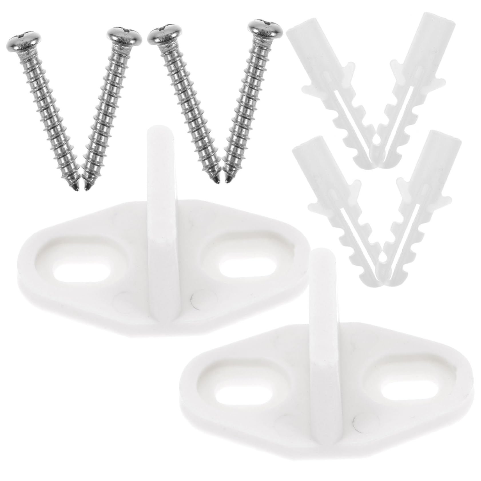 Hohopeti 2pcs Barn Door Floor Guide Stopper Adjustable Bottom Track Guide for Sliding Doors POM Material Finish Essential for Smooth Operation and Stability