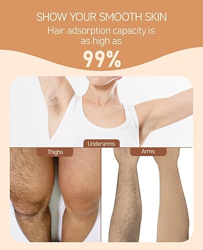 Miniatura 5 de Waxfans - Recambio de rodillo de cera (4 paquetes), depilación de cera para cabello corporal, piernas, brazos, no incluido calentador de cera