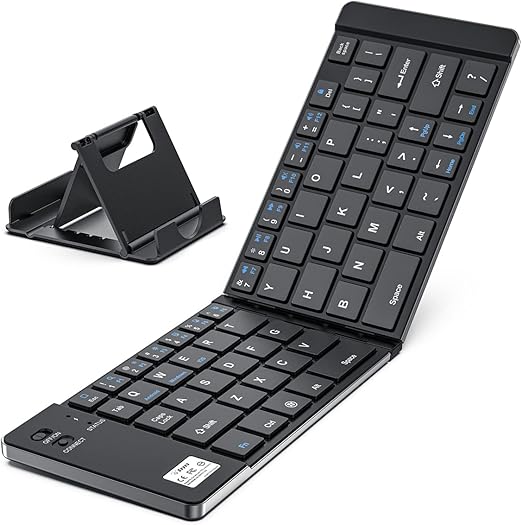 Geyes Foldable Bluetooth Keyboard, Bluetooth Folding Keyboard for