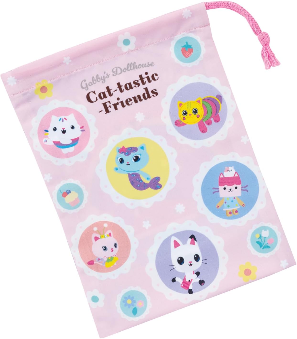 Skater KB63SN-A Children's Cup Bag, Drawstring Bag, Made in Japan, Gabby Dollhouse, 26, Girls