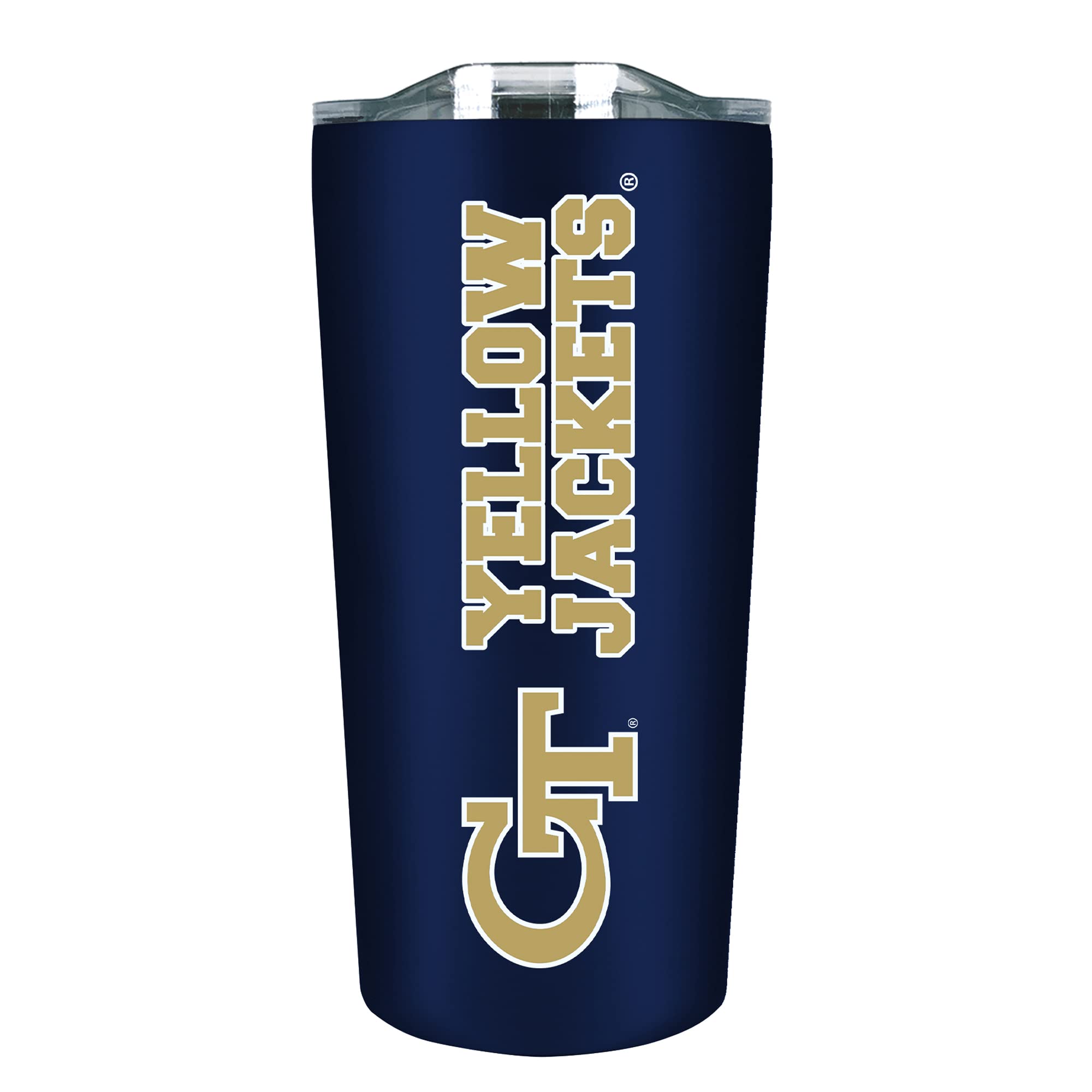 The Fanatic Group Georgia Tech Double Walled Soft Touch Tumbler, Design-1 - Navy
