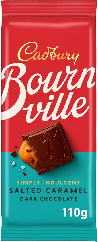 Cadbury Bournville Simply Indulgent Salted Caramel Dark Chocolate Bar, 100 g Pack of 1