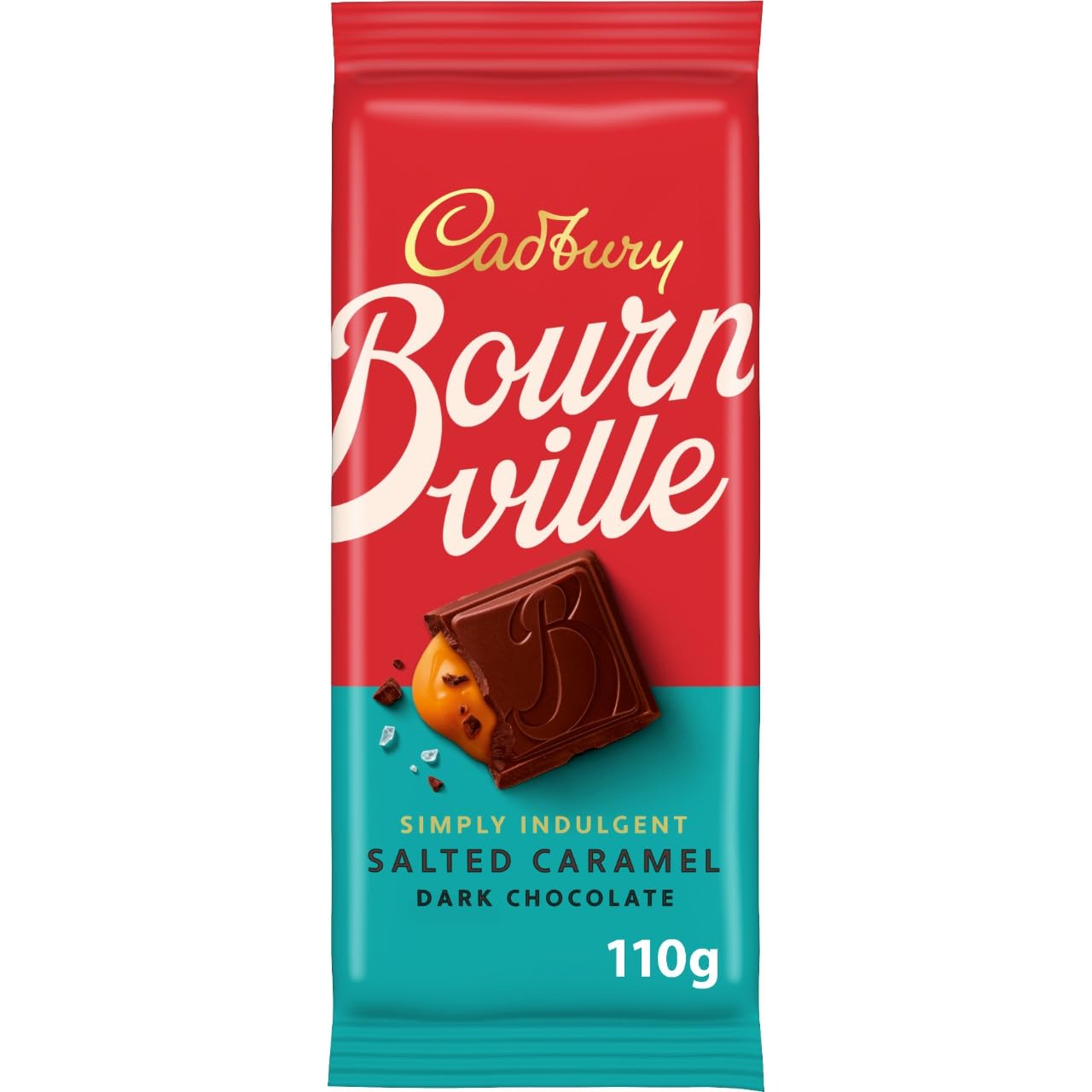 Cadbury Bournville Simply Salted Caramel Chocolate Bar 100 G Dark