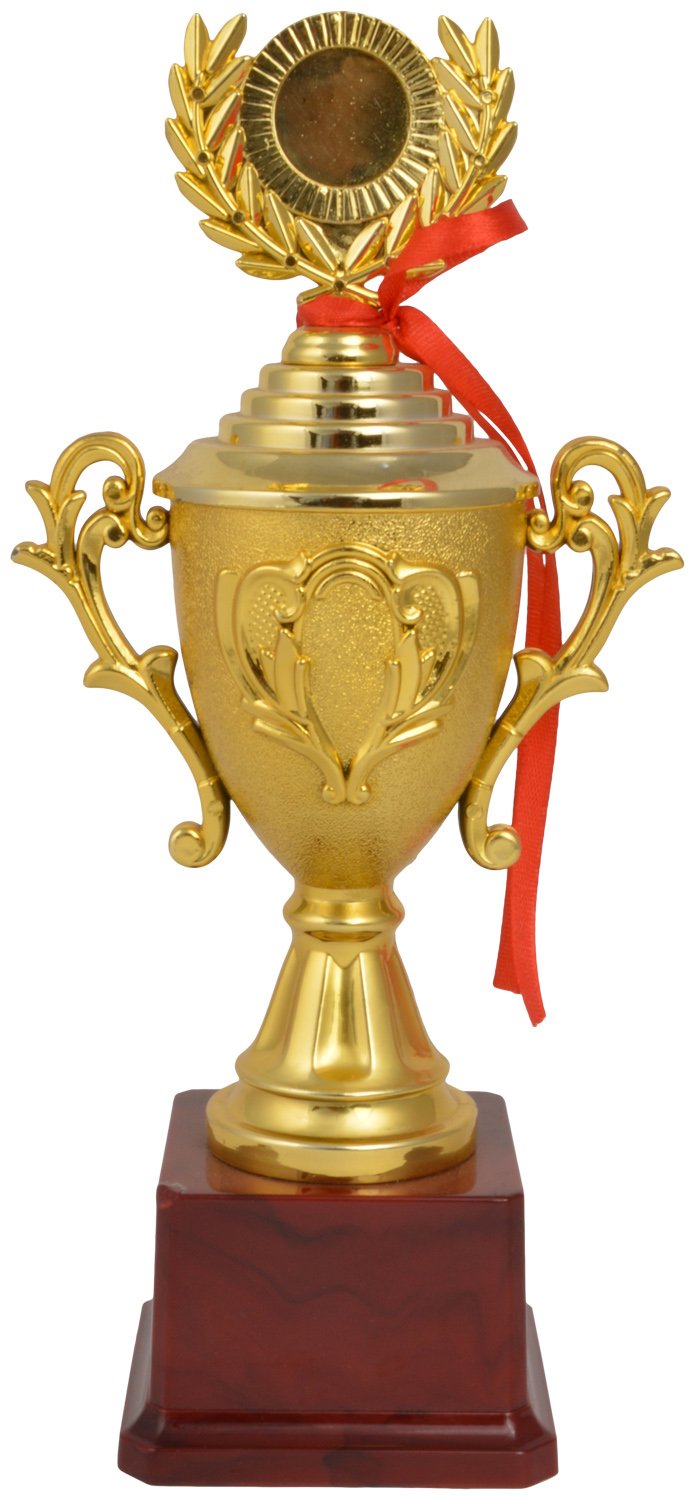 TROPHY JUNCTION Metallic Fiber Trophy (Gold, 12.5 Inch)-image-0