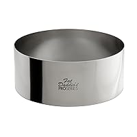 Vista 9 de Fat Daddio's anillos de pastelería y molde redondo para tortas de acero inoxidable, Plateado