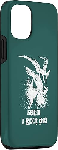 Miniatura 3 de Funda divertida para iPhone 1212 Pro con texto en inglés Relax I Goat This Farmer Animal Lover Pun