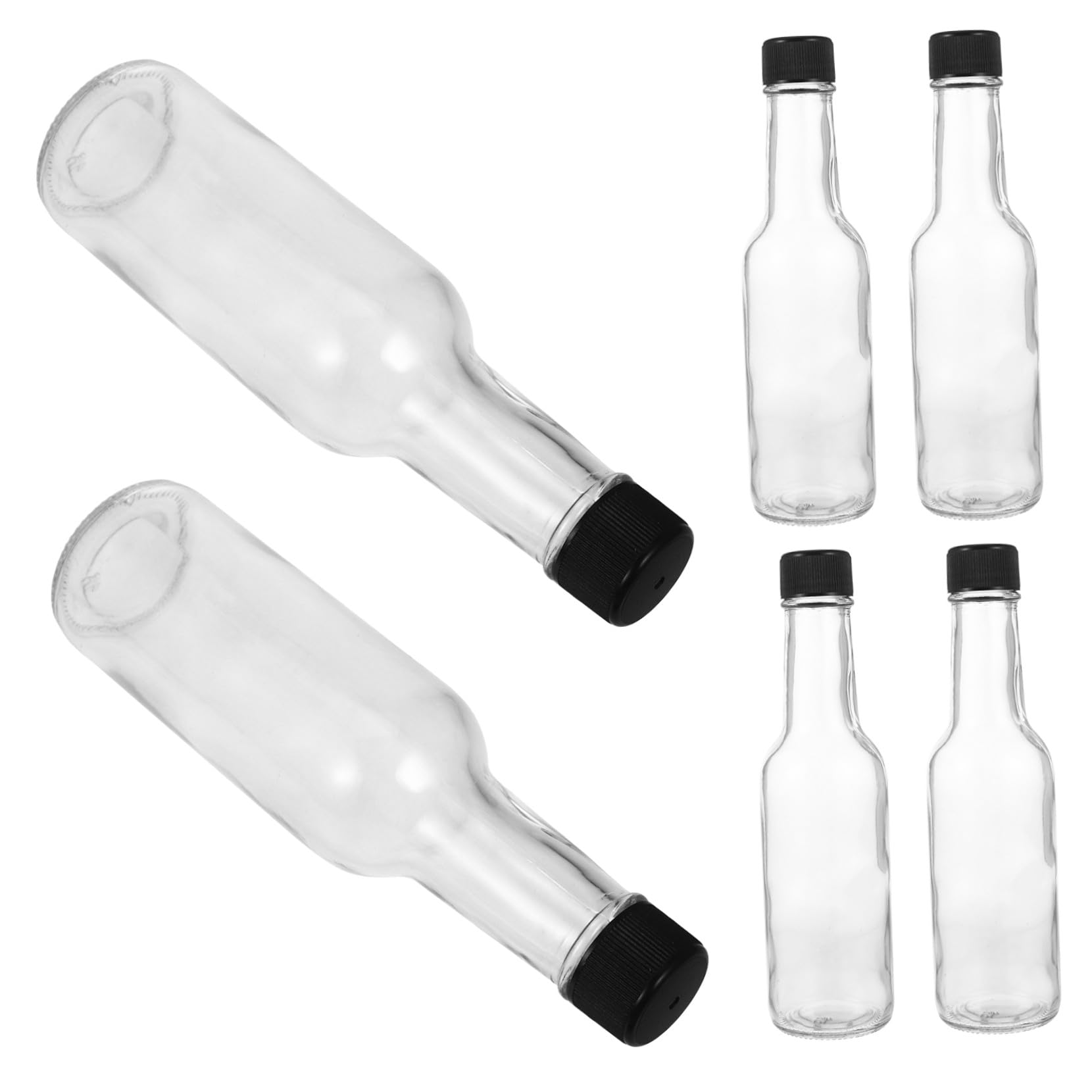 VALICLUD Flacons à Sauce en Verre 150ml Couvercle, Lot de 6