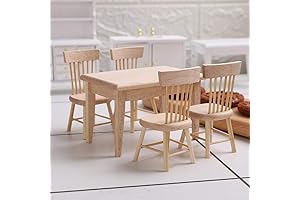 Mayabbo Miniature Dollhouse Table & Chair