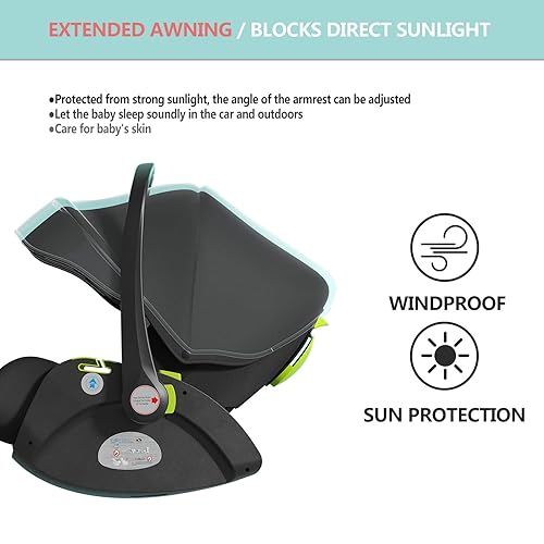 Miniatura 2 de Cochecito de bebé 3 en 1 con modo moisés, asiento de coche y base de pestillo, asiento de automóvil orientado hacia atrás y base de asiento de