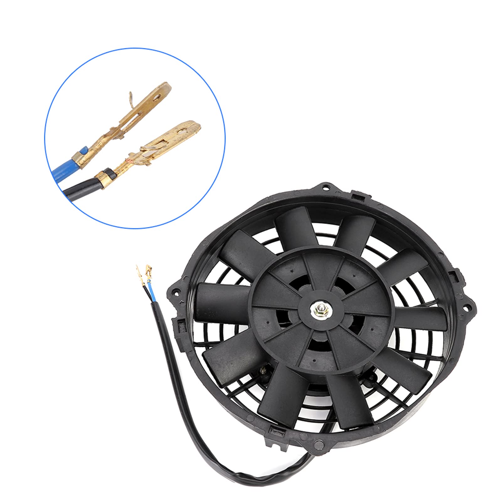 Ventola 12v di Raffreddamento Per Radiatore Elettrico Sottile da 7 Pollici Thermo 12V Universale con Kit di Montaggio