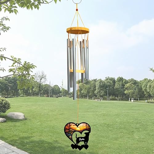 Miniatura 6 de Campanillas de viento personalizadas para perros, campanillas de viento conmemorativas para perros, campanillas de viento para pérdida de mascotas,