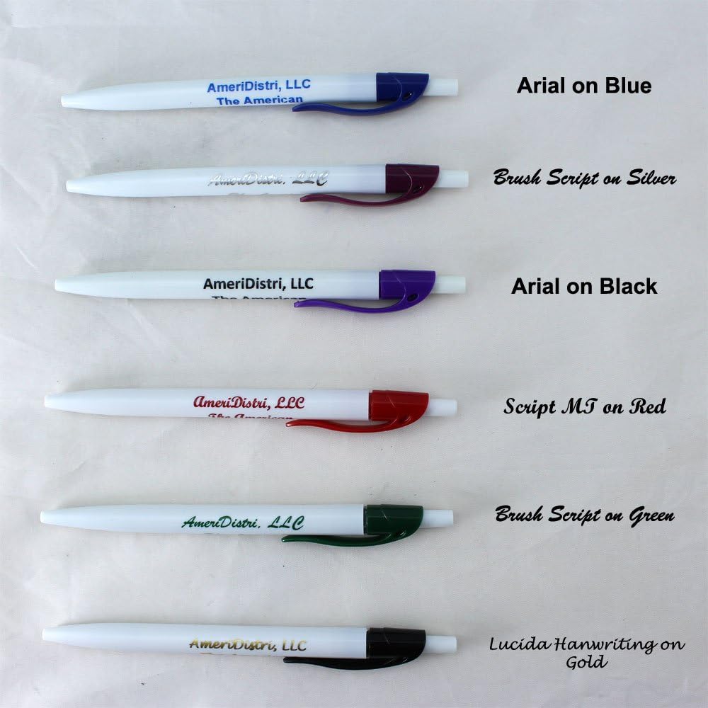ezpencils - Personalized -White Solid Color Body with a Red Colored Clip - Clipper Pens - Free Personalization