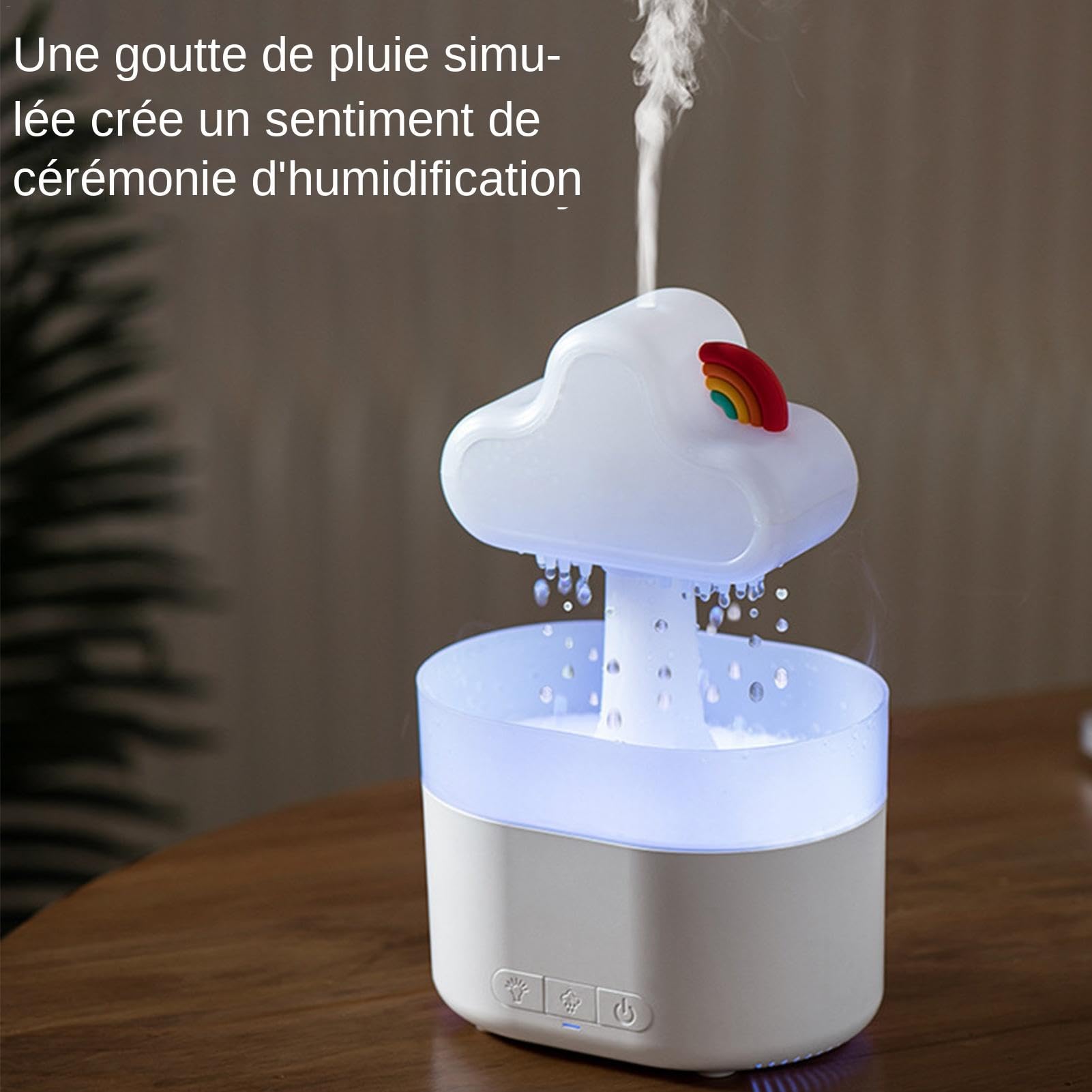 Rainbow Cloud Dyfuzor Akumulator Aromaterapia Nawilżacz Kreskówkowy Chmura Chmura Uroczy Tęczowy Dyfuzor Aromaterapia Chmura Urządzenie Akumulatorowe Chmury Dyfuzor Nawilżacz z Kolorowymi Światłami
