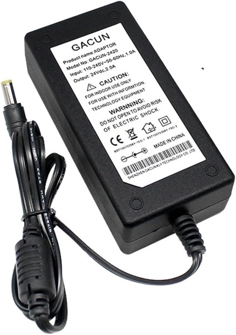 24V 2A 48W AC 100V-240V 変換アダプタ電源 DC 5.5mm &times; 2.1-2.5mm(1)