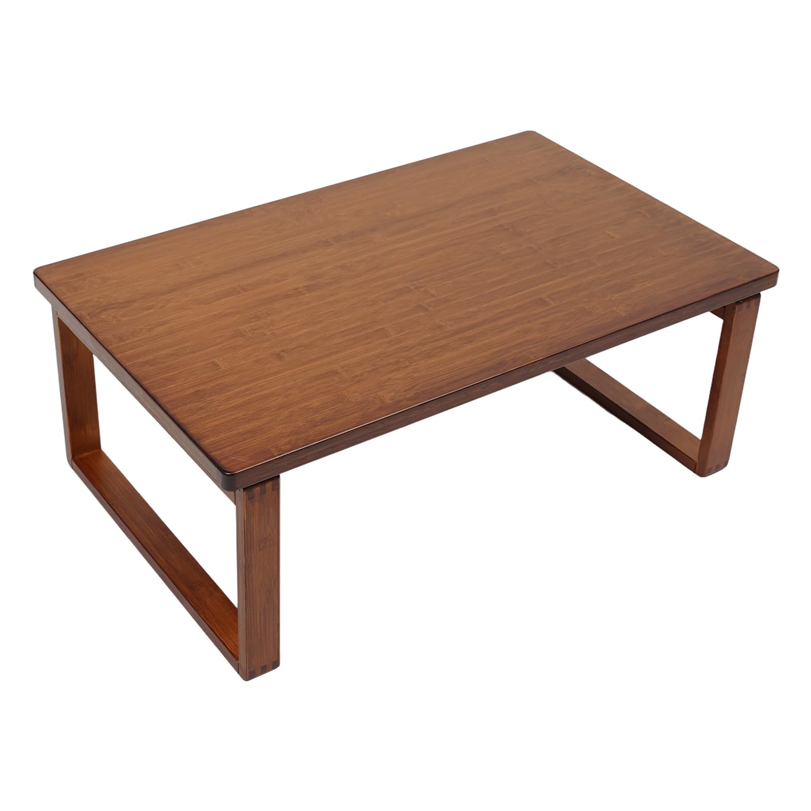 Tavolino da caffè pieghevole, in bambù, basso, per soggiorno, terrazze, studio, 80 x 50 x 31 cm