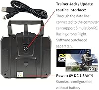 Vista 4 de FLYSKY FS-i6X controlador transmisor RC de 10 canales 2.4 GHz con cable de actualización del receptor FS-iA6B para RC Boat Racing Dron (Modo_2)